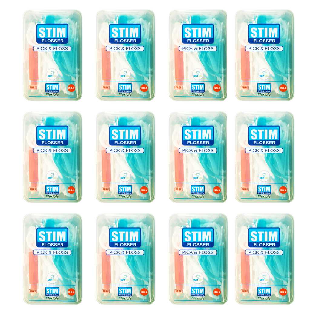 STIM Flosser - Pick and Floss Pack of 12