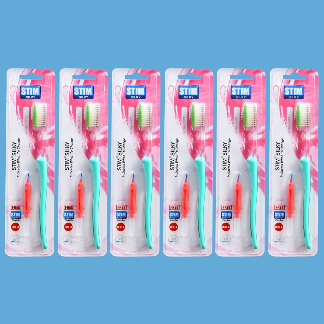 STIM Silky Toothbrush Pack of 6