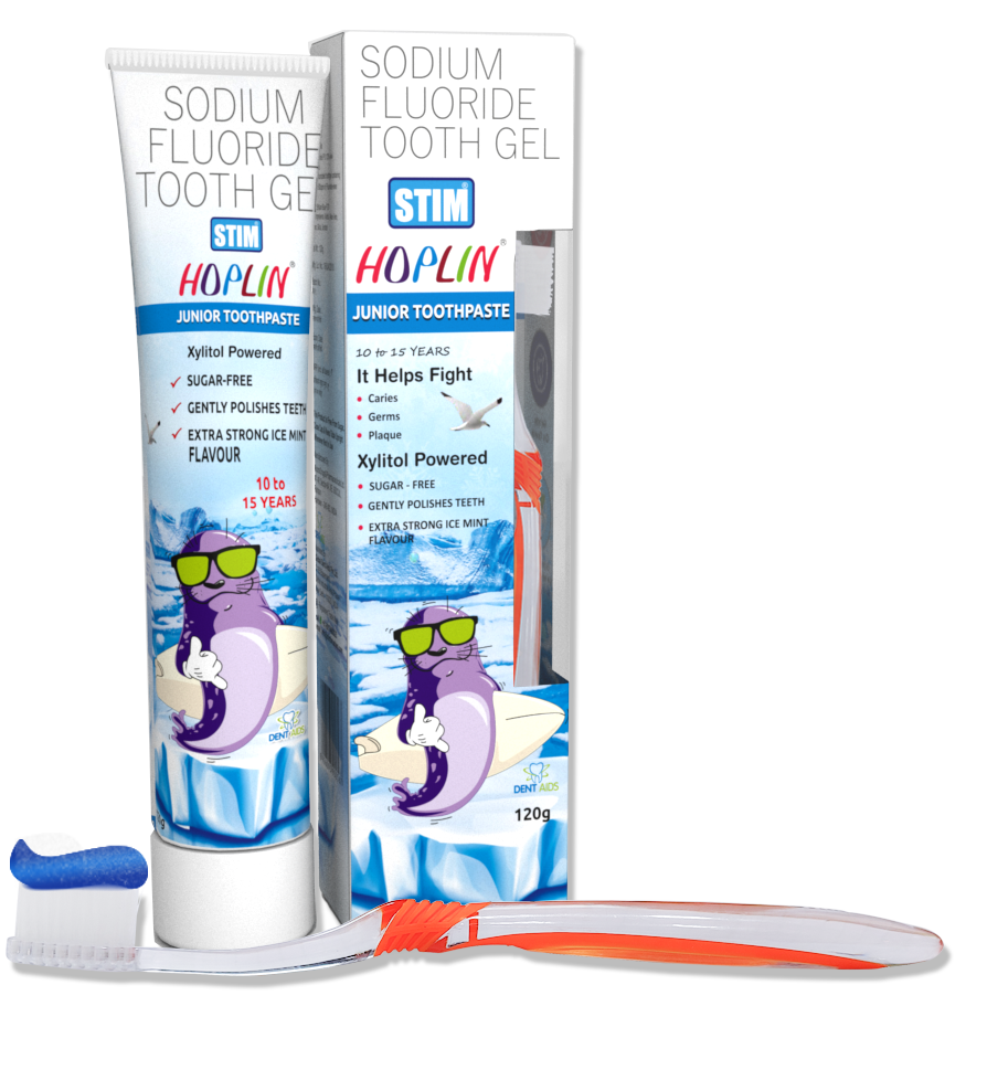 Hoplin Junior Toothpaste - 10 Years to 15 Years - With Free Toothbrush